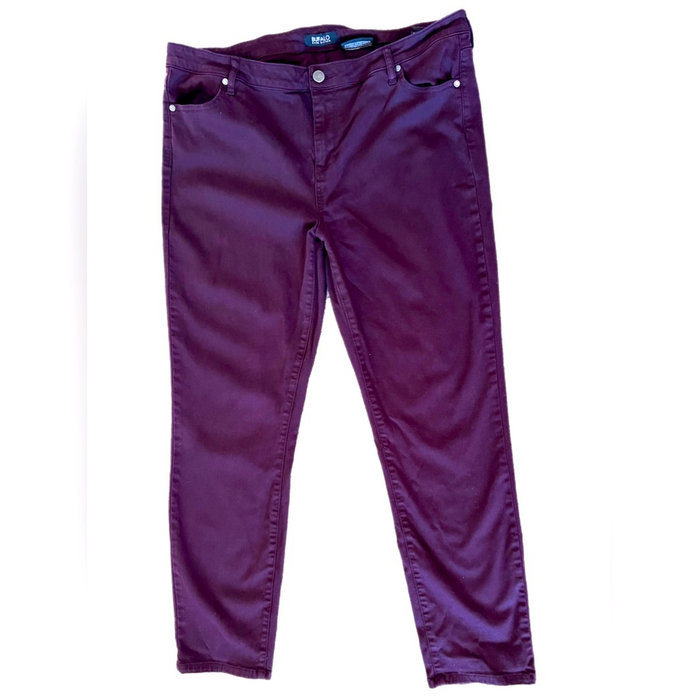 Buffalo David Bitton Women's Eggplant Purple Midrise Stretch SkinnyJeans Size 16